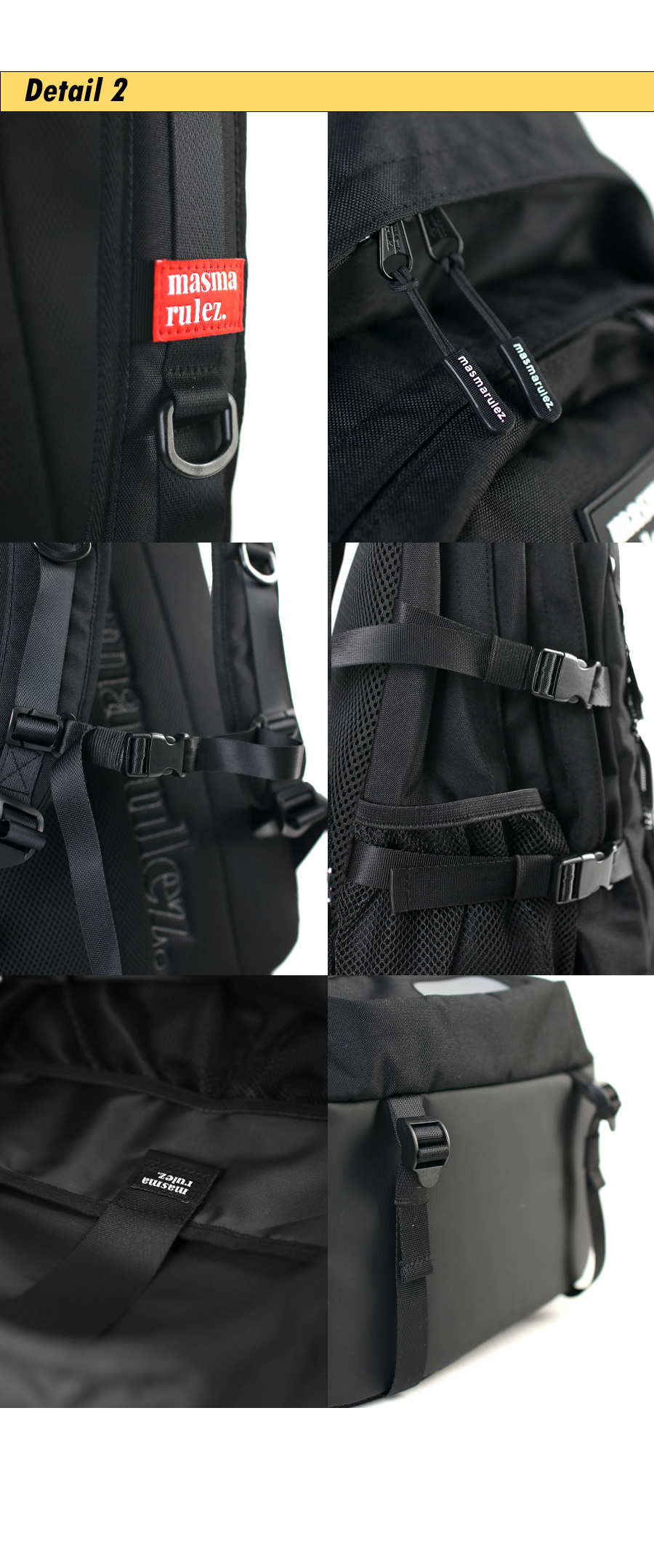 Masmarulez-Twin zipper mesh backpack_Black│삼성물산 온라인 Masmarulez-Twin zipper mesh backpack_Black│삼성물산 온라인